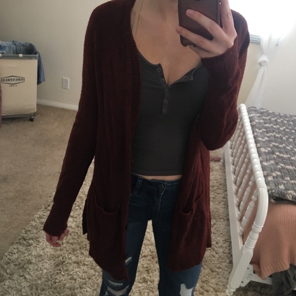 American Eagle Outfitters Sweaters - Burnt orange cardigan